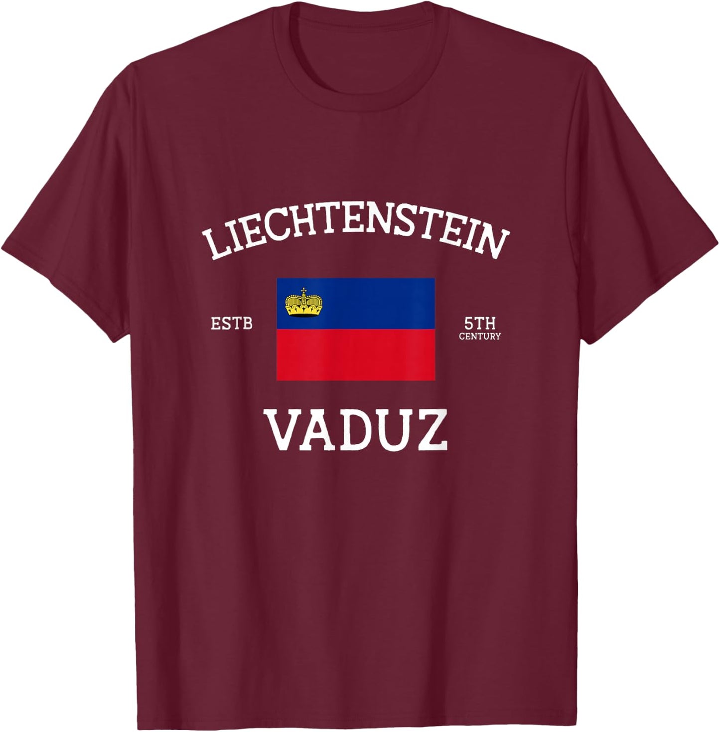 Liechtenstein History T-Shirt - T-Shirt | Maroon