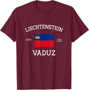 Liechtenstein History T-Shirt - T-Shirt | Maroon