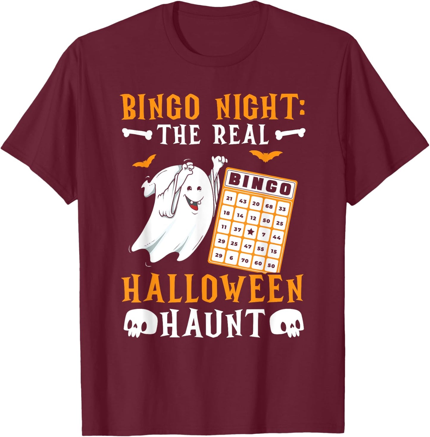 Bingo Halloween Trick Or Treat Bingo Player Bingo Caller T-Shirt - T-Shirt | Maroon