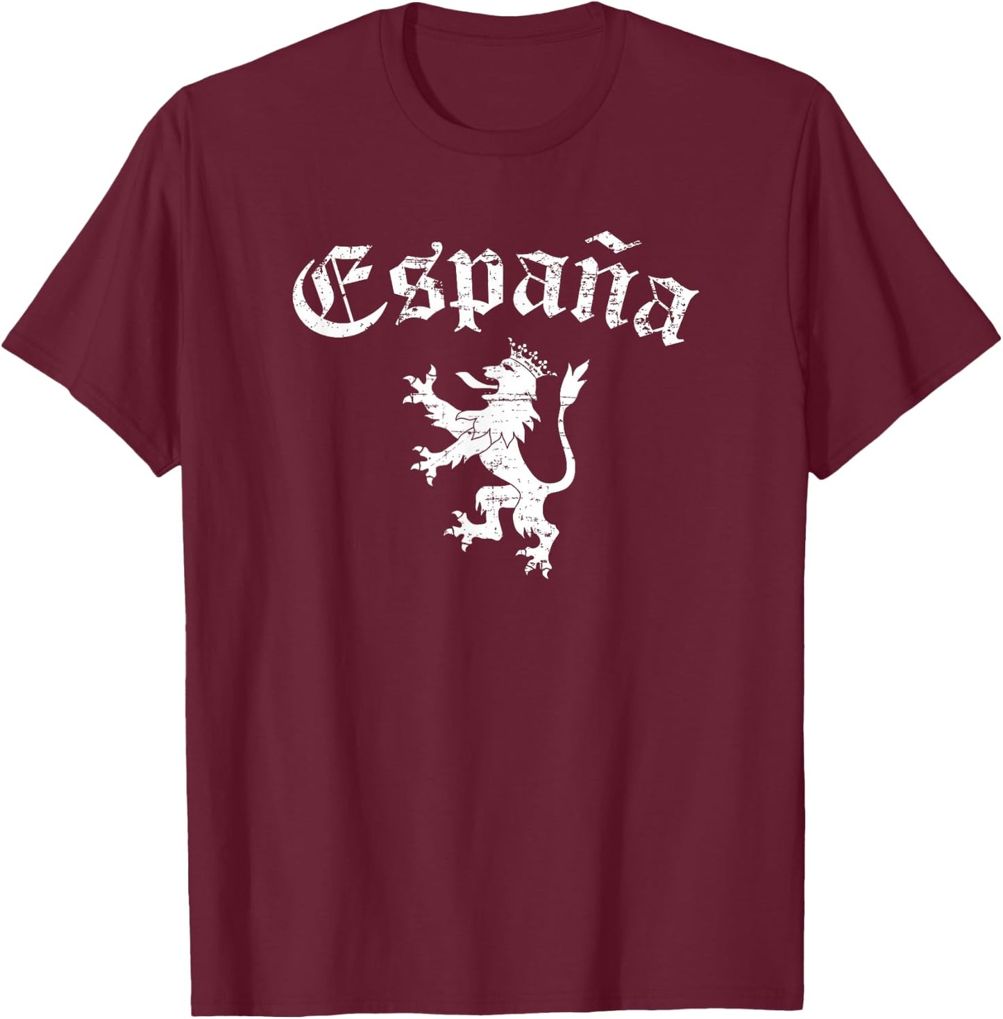 Espana Spain Lion Symbol Spanish Spaniard Pride T-Shirt - T-Shirt | Maroon