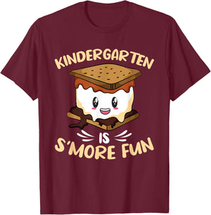 Kindergarten Is S'more Fun Toddler Camping Smores T-Shirt - T-Shirt | Maroon