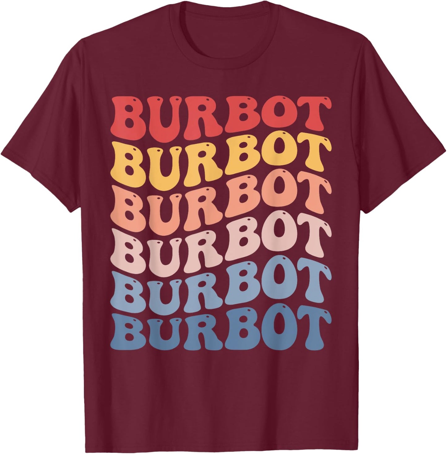 Burbot Groovy Retro Fish T-Shirt - T-Shirt | Maroon
