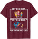 Funny Let's Eat Kids Punctuation Saves Lives Grammar T-Shirt - T-Shirt | Maroon