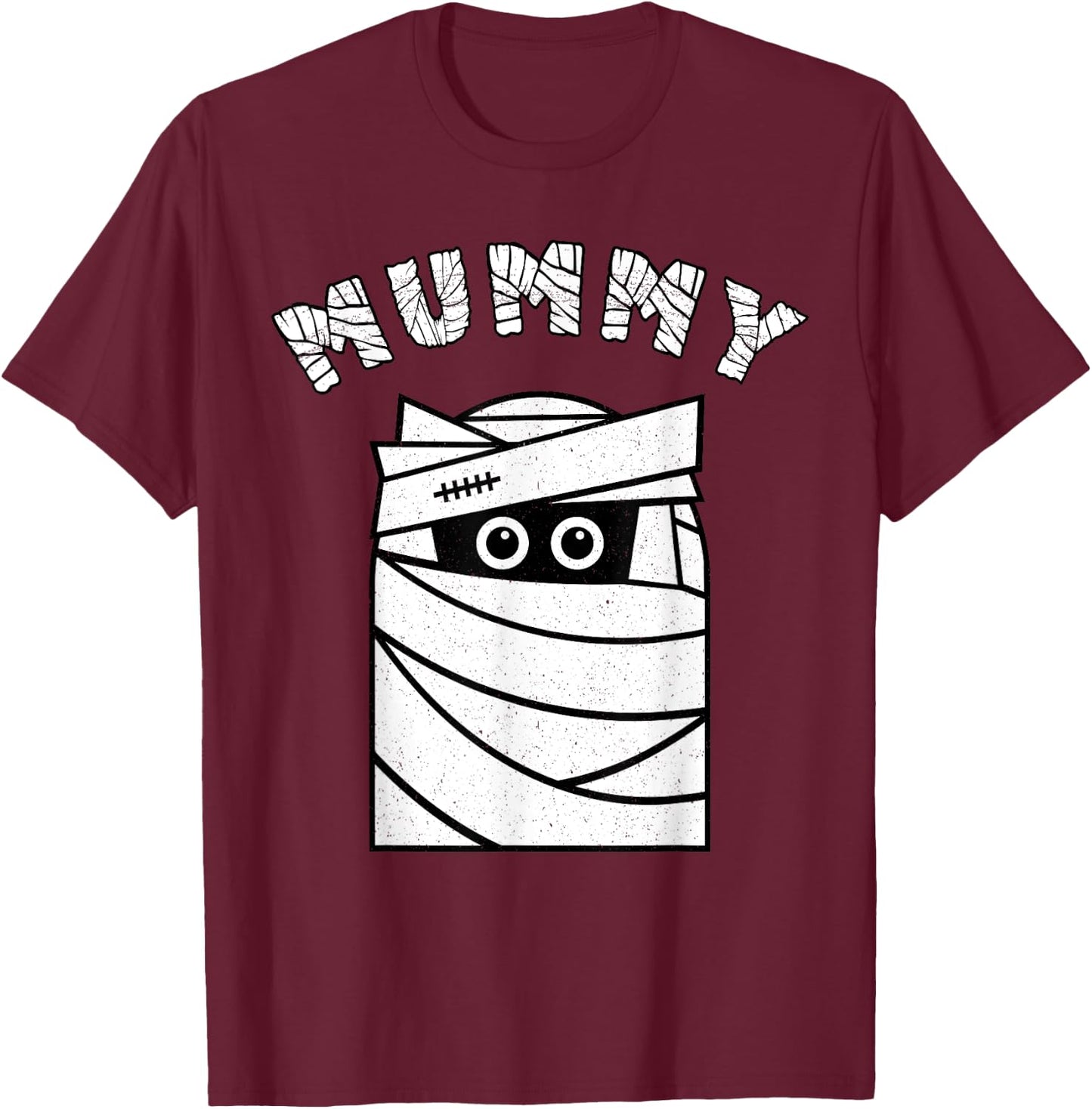 Mummy Ghost Costume Mom Halloween Decor Mummy Bandage T-Shirt - T-Shirt | Maroon