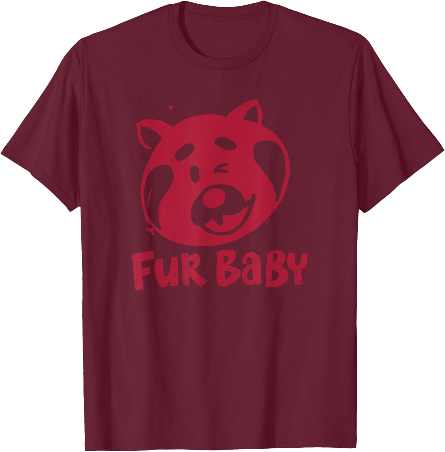 Disney Pixar Turning Red Mei Fur Baby Panda Portrait T-Shirt - T-Shirt | Maroon