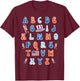 4th Of July Abc Alphabet Patriotic Preschool Teacher Women T-Shirt - T-Shirt | Maroon