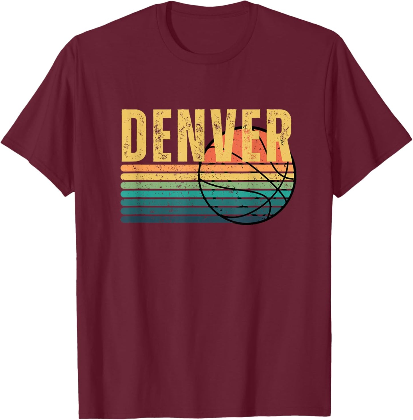 Denver Retro T-Shirt - T-Shirt | Maroon