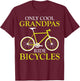 Bike Rider Grandfather Only Cool Grandpas Ride Bicycles T-Shirt - T-Shirt | Maroon