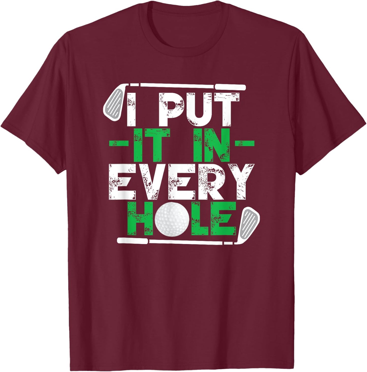 Golf Player Men Funny Golfing Golfer T-Shirt - T-Shirt | Maroon