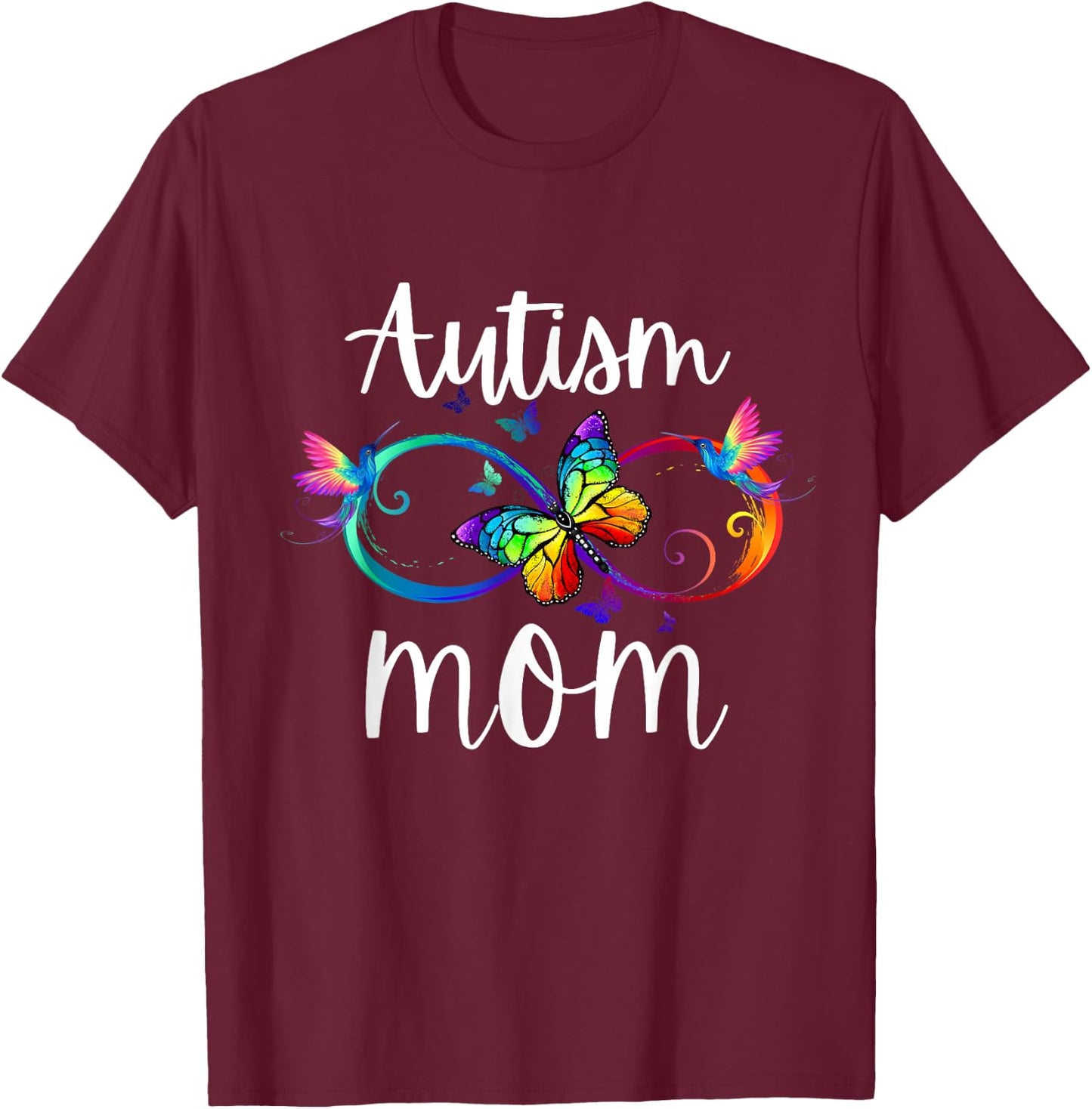 Autism Mom Neurodiversity ADHD ASD Autism Awareness T-Shirt - T-Shirt | Maroon