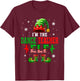 I'm The Dance Teacher Elf Christmas Costume Colorful Elf Men Women T-Shirt - T-Shirt | Maroon
