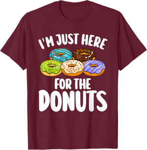 Donut Art Women Food Doughnut Dessert Donut Lover T-Shirt - T-Shirt | Maroon