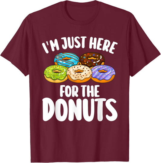 Donut Art Women Food Doughnut Dessert Donut Lover T-Shirt - T-Shirt | Maroon