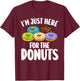 Donut Art Women Food Doughnut Dessert Donut Lover T-Shirt - T-Shirt | Maroon