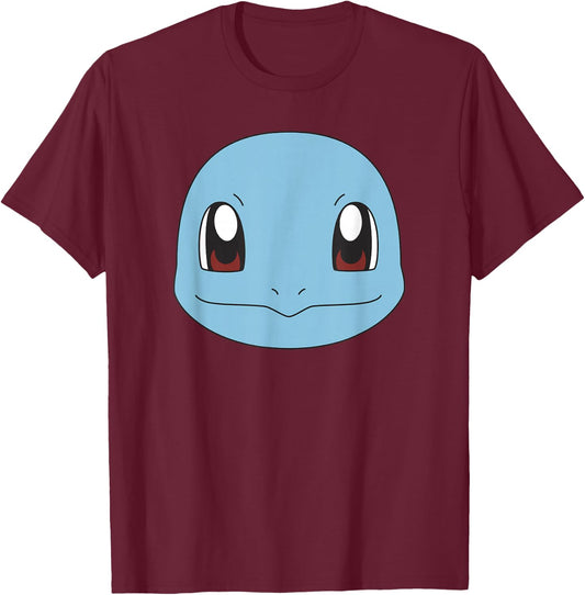Pokémon Squirtle Cute Tiny Turtle Big Face T-Shirt - T-Shirt | Maroon