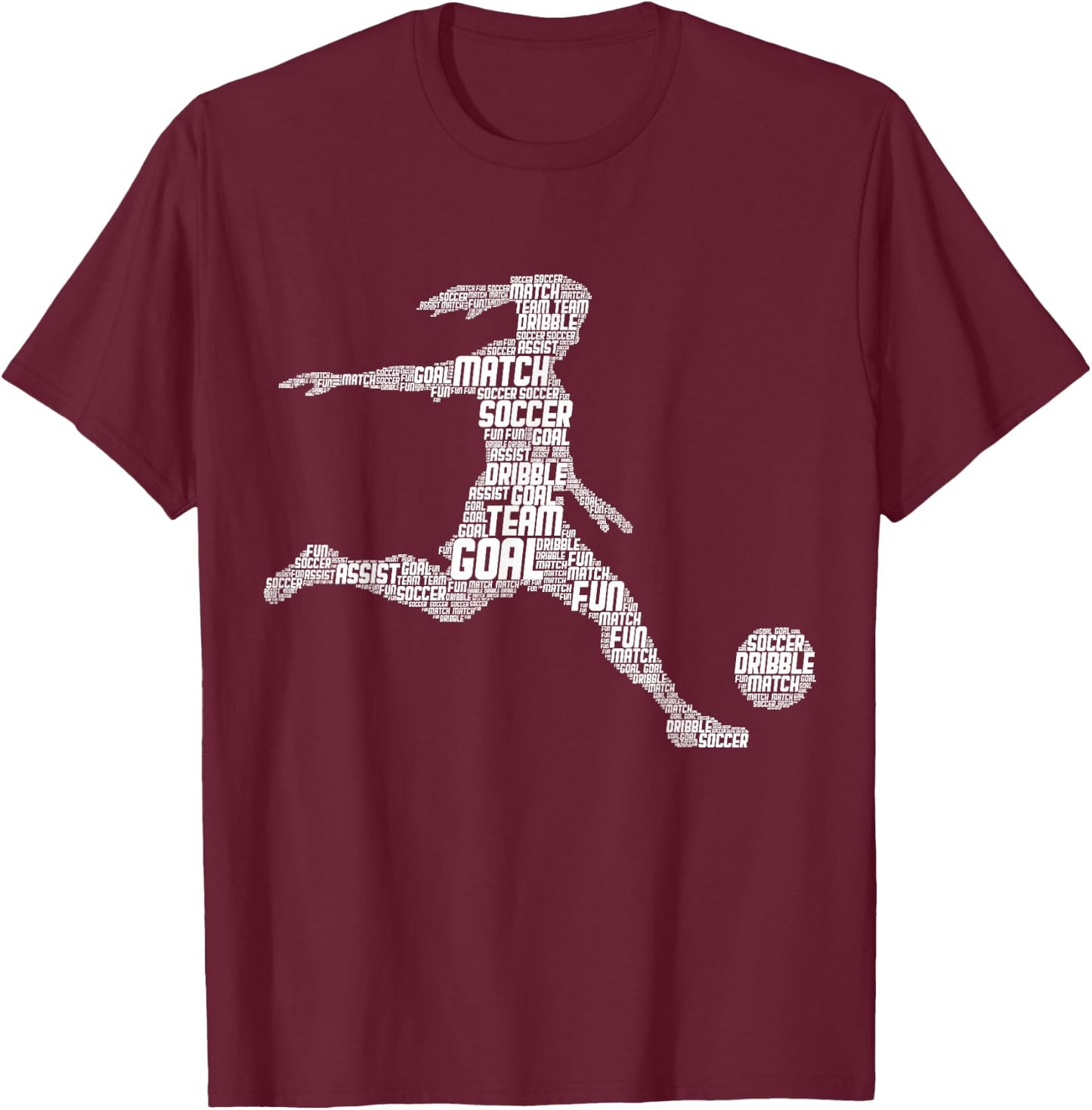 Soccer Girl Women Youth Player T-Shirt - T-Shirt | Maroon