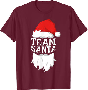 Team Santa Shirt Kids Adult Men Women Christmas Santa Squad T-Shirt - T-Shirt | Maroon