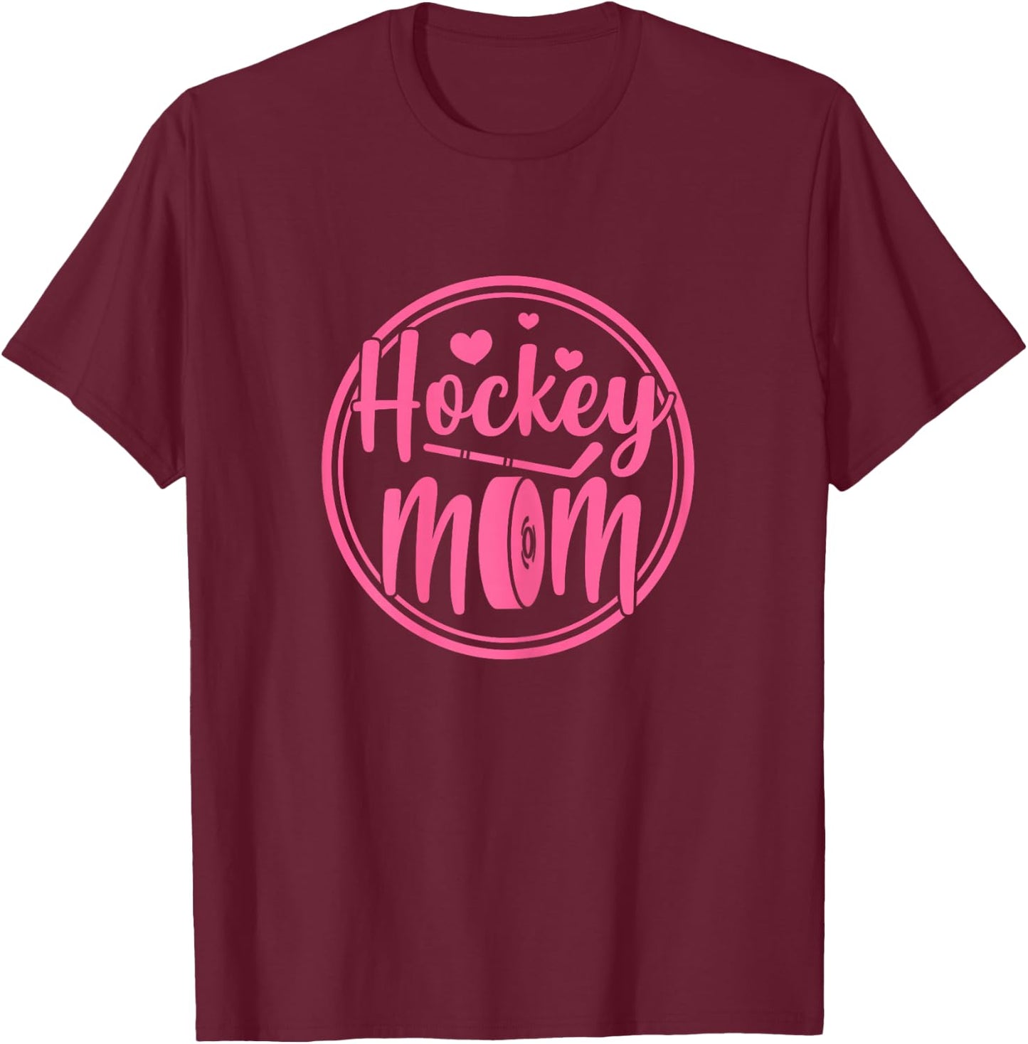 Hockey Mom Ice Player Mother Mother's Day T-Shirt - T-Shirt | Maroon