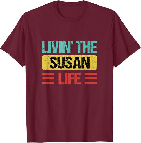 Susan Name T-Shirt - T-Shirt | Maroon