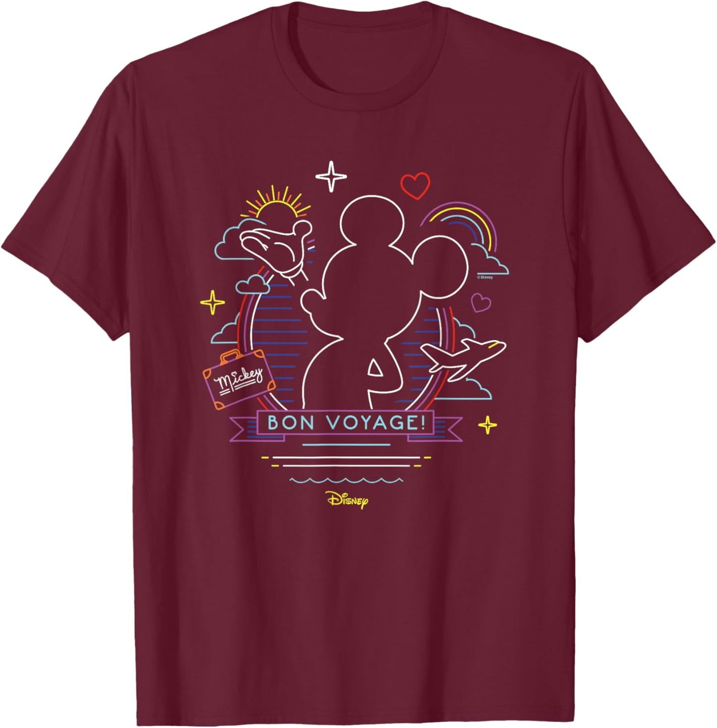 Mickey - Bon Voyage T-Shirt - T-Shirt | Maroon