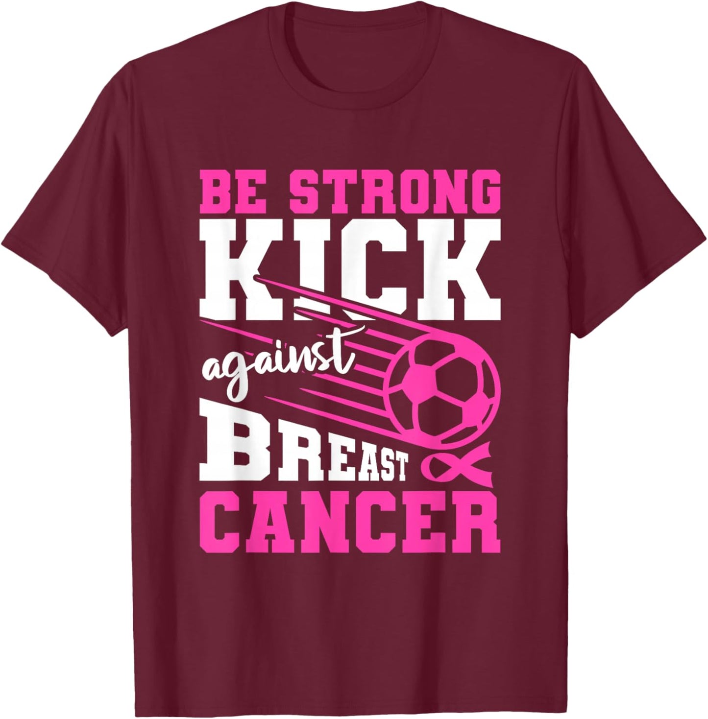 Football Breast Cancer T-Shirt - T-Shirt | Maroon