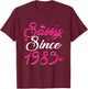 Vintage Sassy Since 1983 42 Years Old Birthday Women Girl T-Shirt - T-Shirt | Maroon