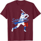 Retro Puerto Rico Santurce 21 Puerto Rican Baseball Player T-Shirt - T-Shirt | Maroon