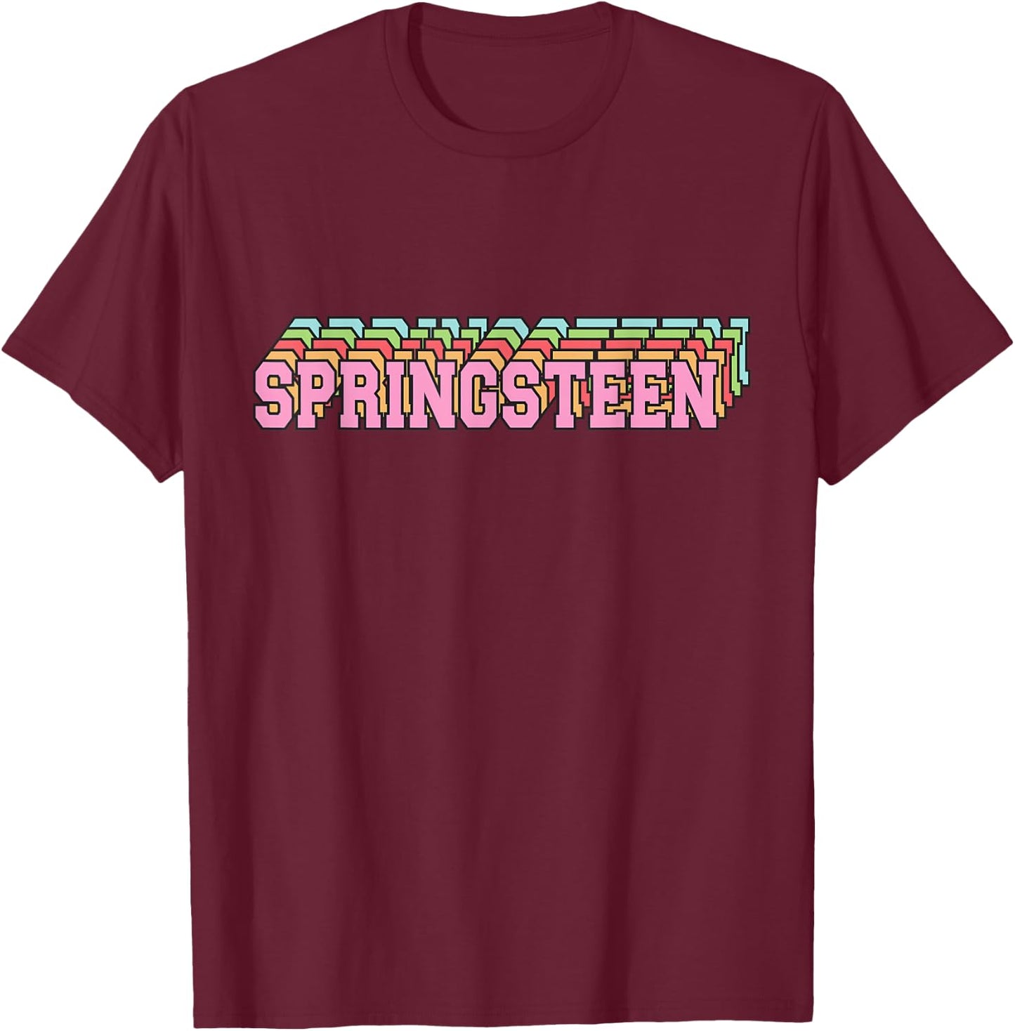 Springsteen 80s Vintage Retro Spring T-Shirt - T-Shirt | Maroon