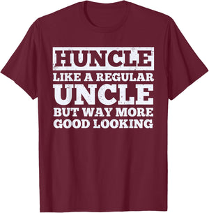 Funny Uncle Design Best Uncle Male Relative Lovers T-Shirt - T-Shirt | Maroon