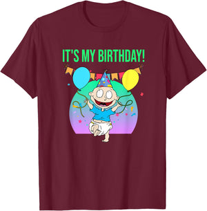 Mademark x Rugrats - It's My Birthday - Tommy Pickles T-Shirt - T-Shirt | Maroon