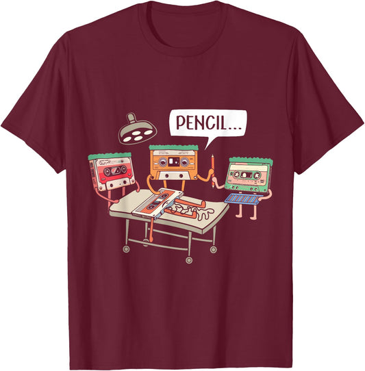 Vintage cassette tape 80s retro music lover T-Shirt - T-Shirt | Maroon