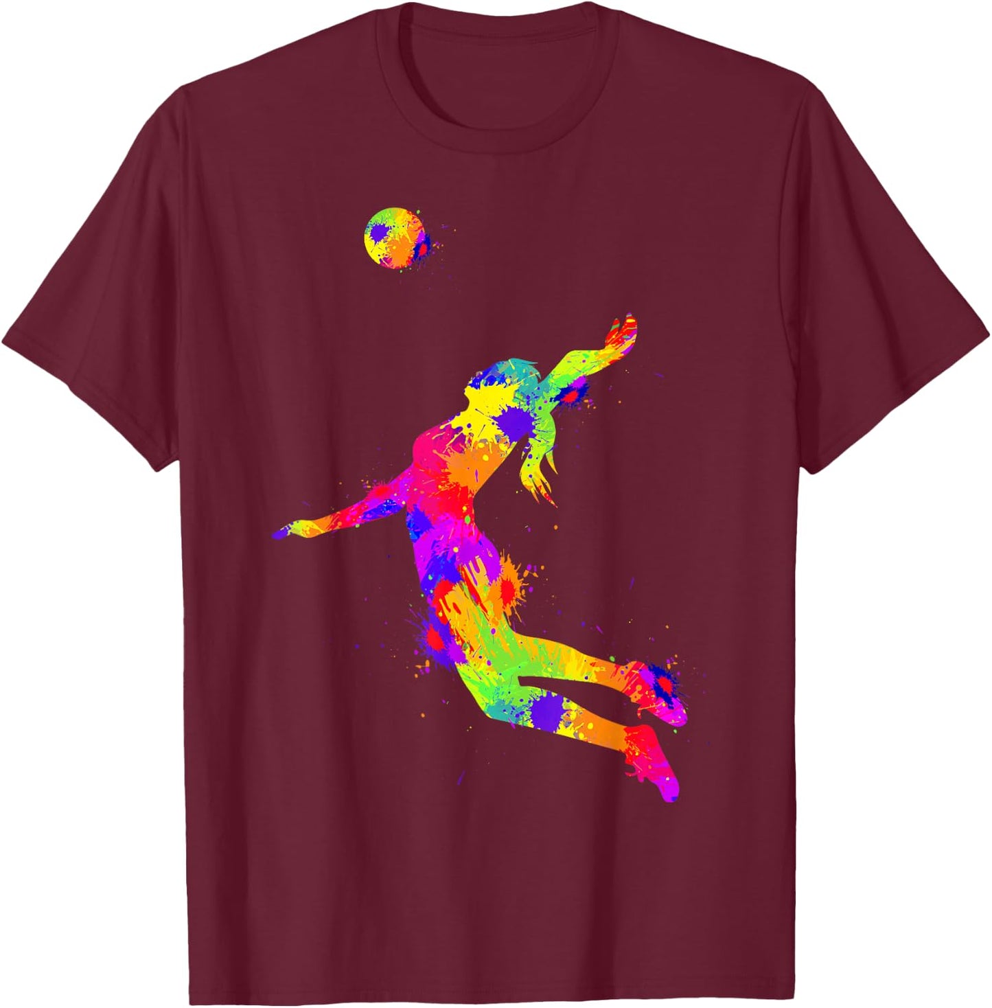 Volleyball Girls Volleyballer Women T-Shirt - T-Shirt | Maroon