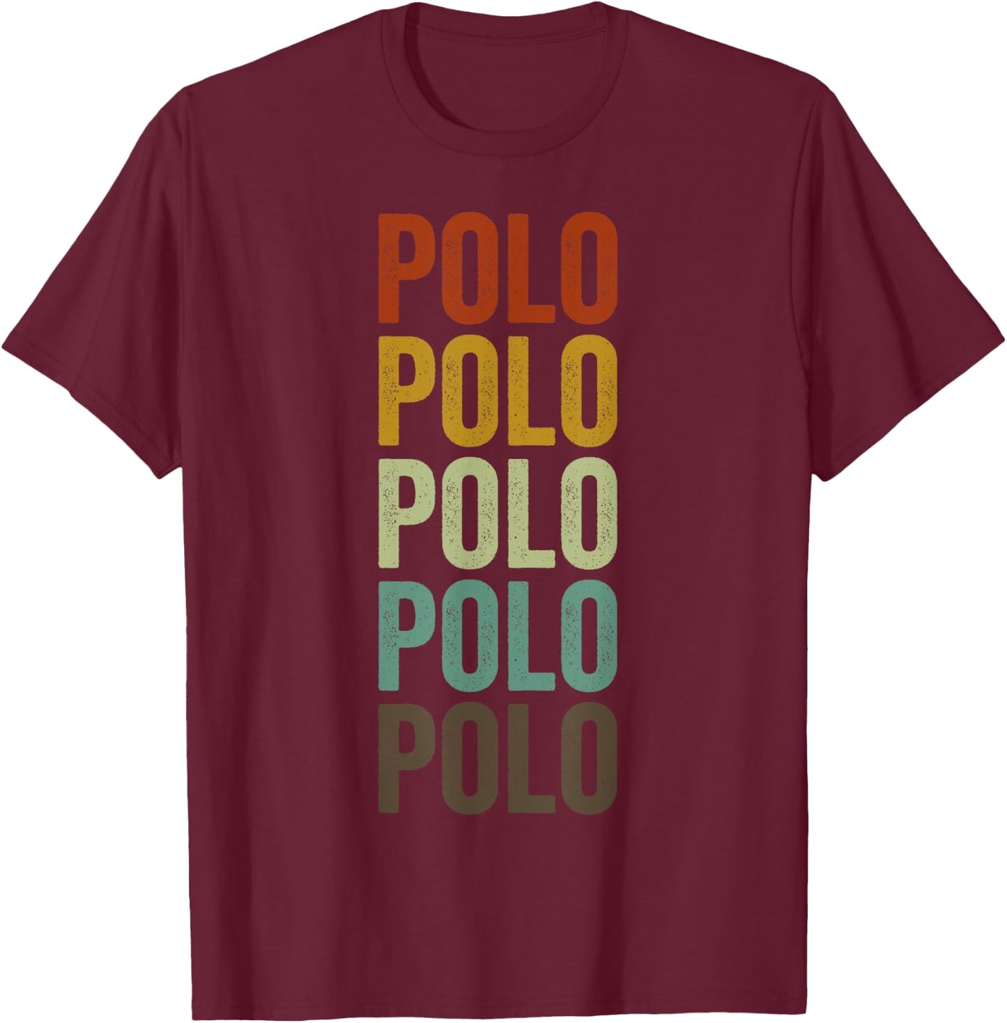 Polo Player Coach Team T-Shirt - T-Shirt | Maroon