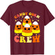 Halloween Candy Corn Squad Team Candy Corn Crew Halloween T-Shirt - T-Shirt | Maroon