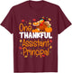 One Thankful Assistant Principal Thanksgiving Fall Autumn T-Shirt - T-Shirt | Maroon