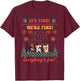Dog Lover Christmas Ugly Sweater Cute Puppy Owner Funny Xmas T-Shirt - T-Shirt | Maroon