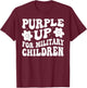 Purple Up For Military Kids Military Child Month Groovy T-Shirt - T-Shirt | Maroon