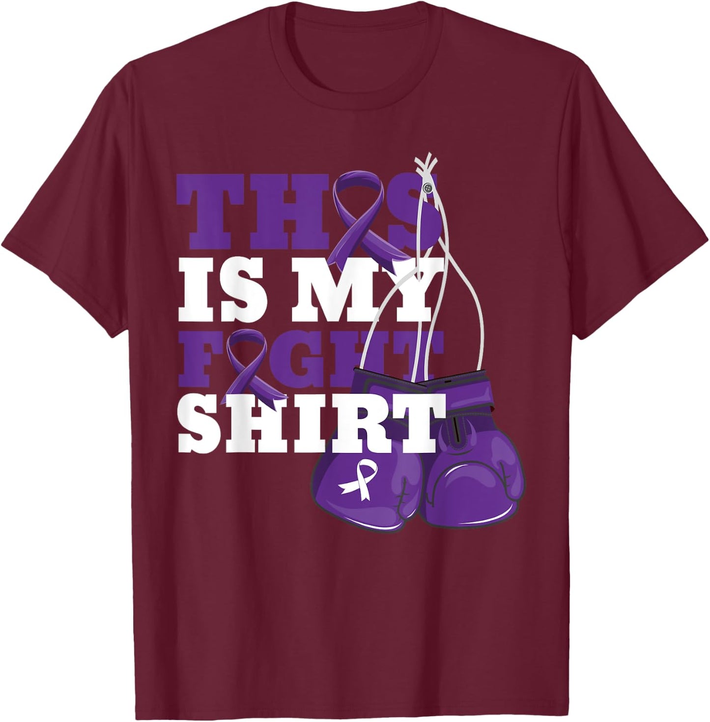This Is My Fight Shirt Crohn's disease Fighter Support T-Shirt - T-Shirt | Maroon
