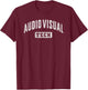 AV Audio Visual Technician Gifts -Adults Kids AV Tech Black Small Crew Collar Short Sleeve Vintage Distressed Graphic Mixed Fabric T-Shirt - T-Shirt | Maroon