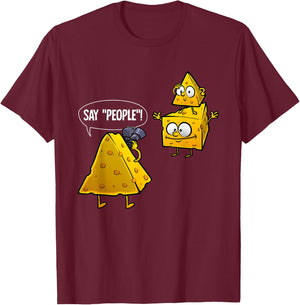 Cool Photography Gift Men Women Cheese Photographer Lovers Small T-Shirt - T-Shirt | Maroon