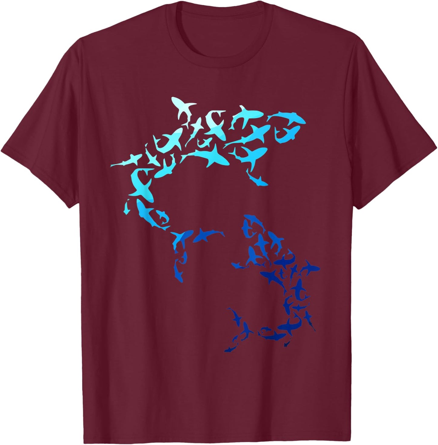 GreatWhite Shark Lover Marine Biology Animal Science T-Shirt - T-Shirt | Maroon