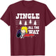 Peanuts - Schroeder Christmas Piano Jingle All The Way T-Shirt - T-Shirt | Maroon