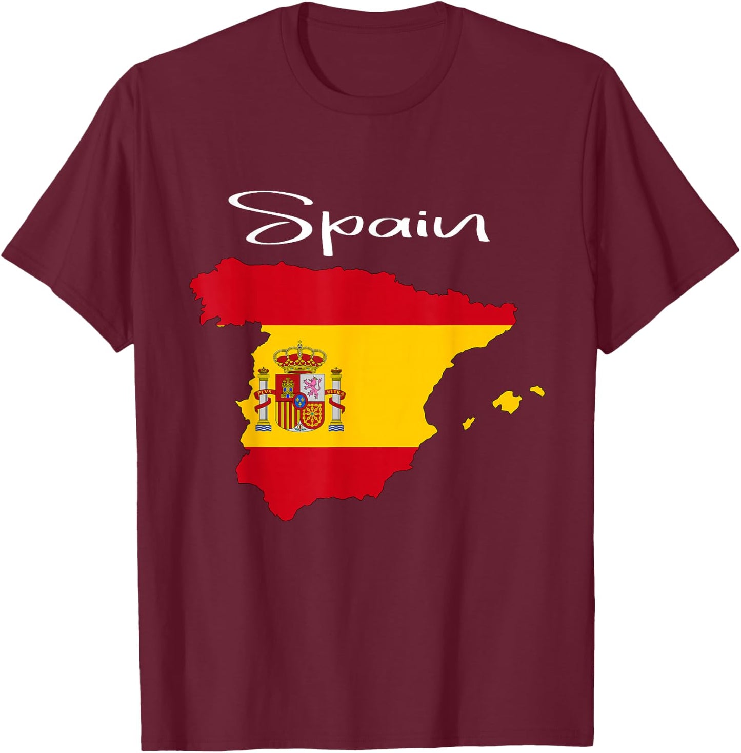 Spain , Spanish Clothes, Spain Shirts Spain T-Shirt - T-Shirt | Maroon