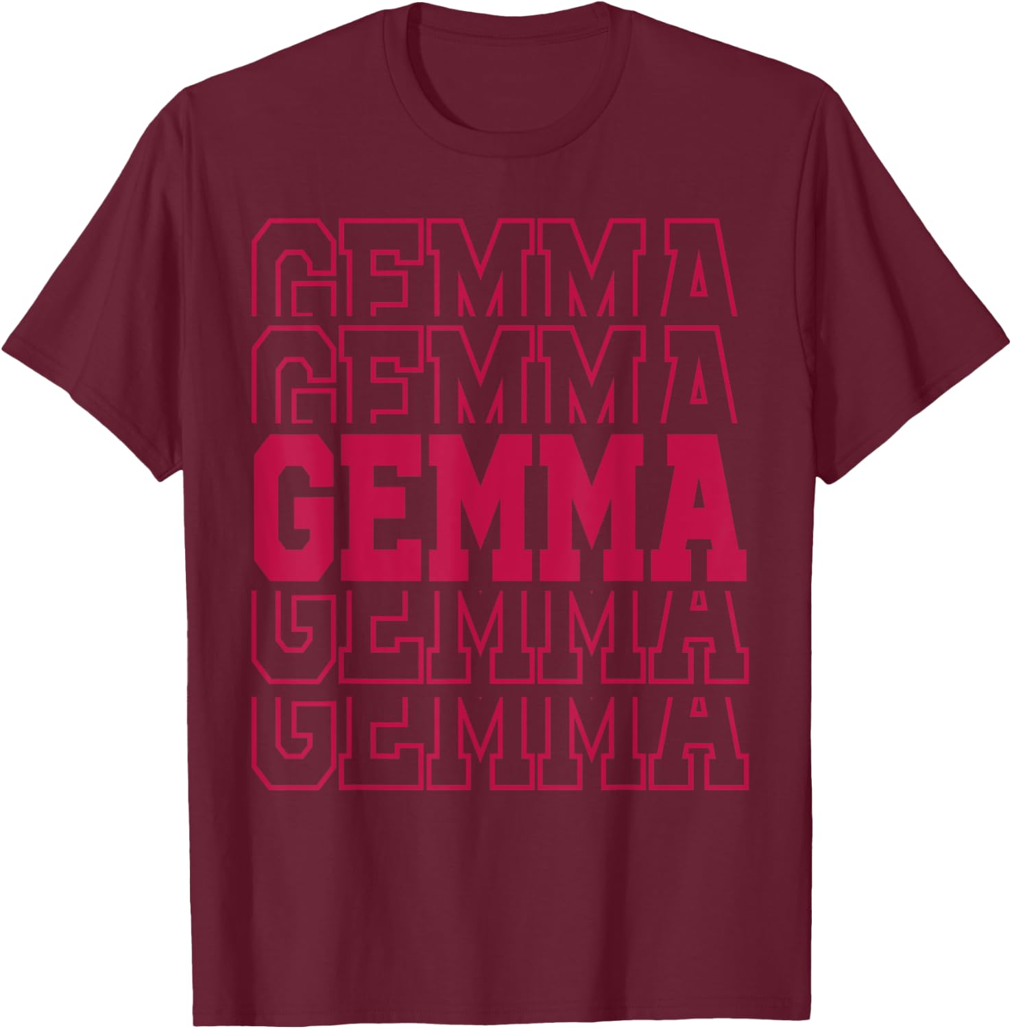 Cute Personalized Gemma Birthday Matching Family T-Shirt - T-Shirt | Maroon