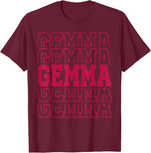 Cute Personalized Gemma Birthday Matching Family T-Shirt - T-Shirt | Maroon