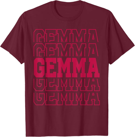 Cute Personalized Gemma Birthday Matching Family T-Shirt - T-Shirt | Maroon
