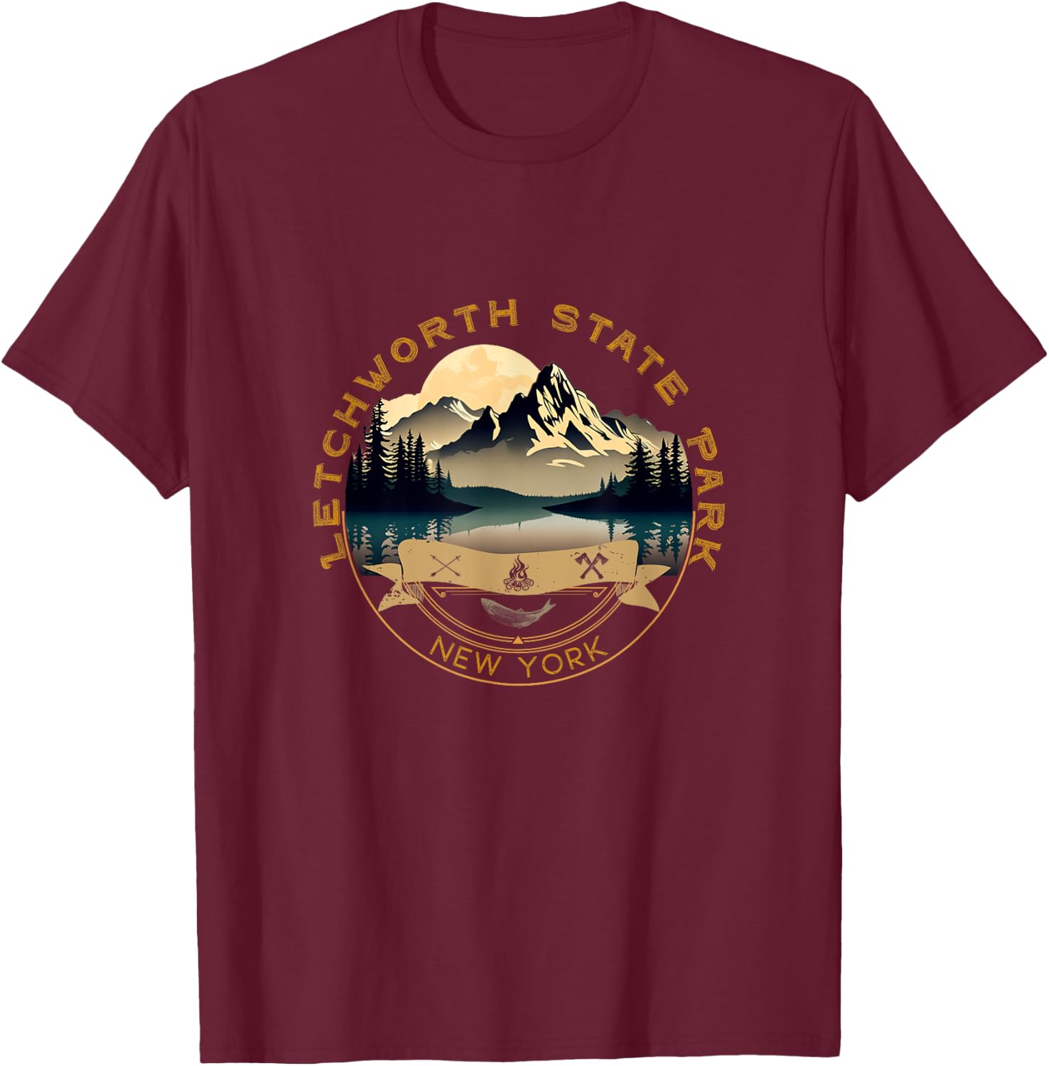 Letchworth State Park Vacation Apparel - Souvenir T-Shirt - T-Shirt | Maroon