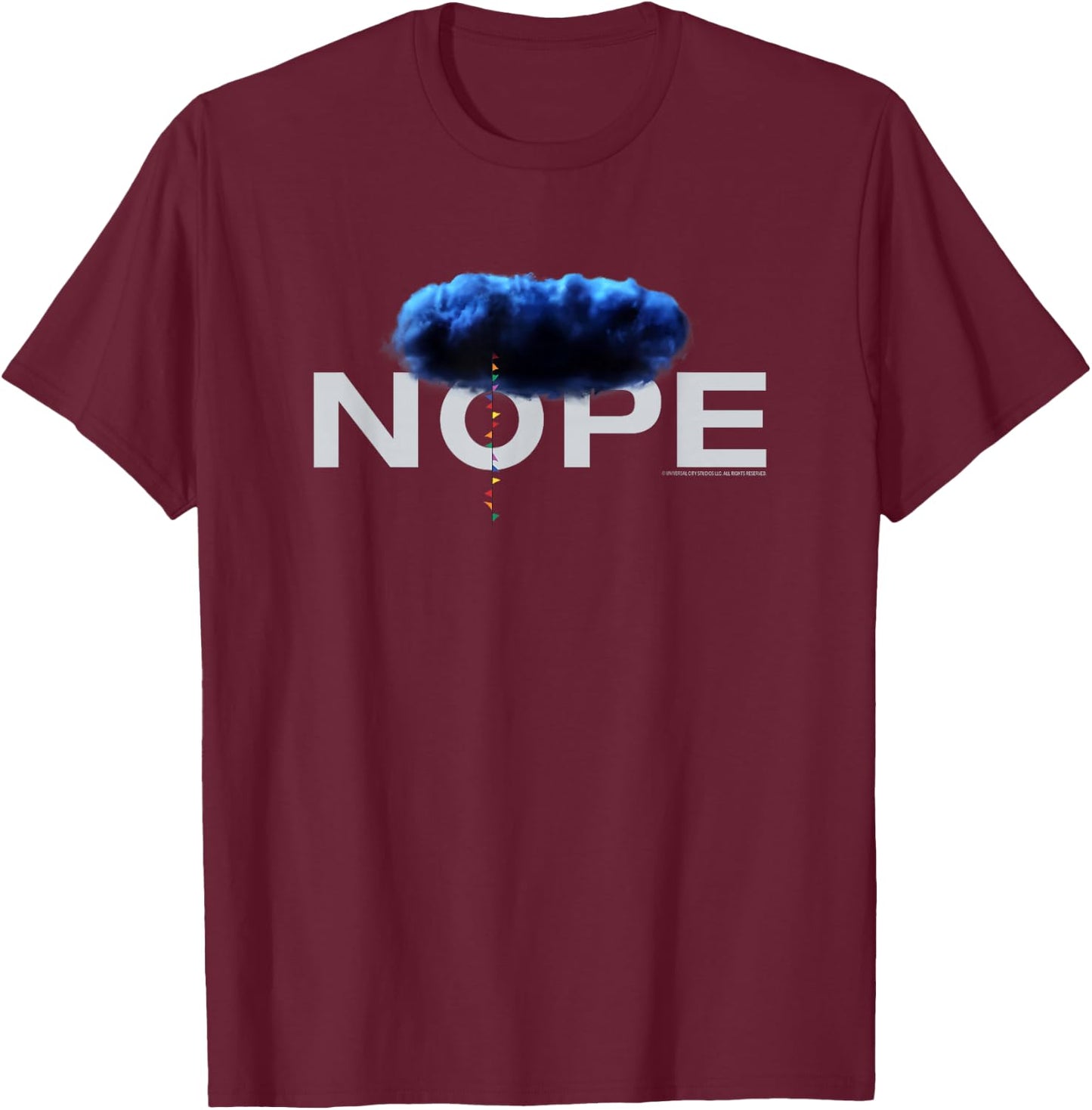 NOPE Blue Cloud Logo T-Shirt - T-Shirt | Maroon