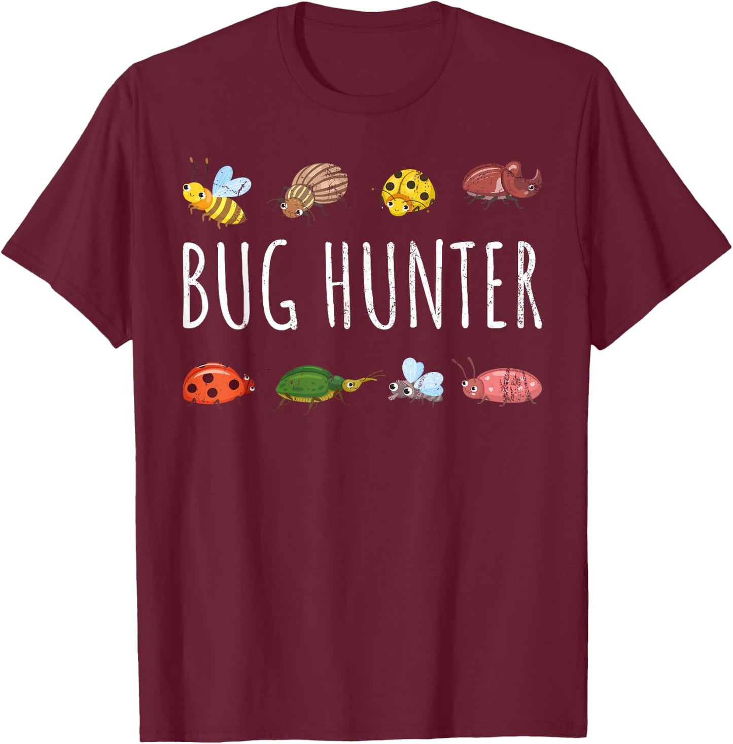 Beetle Hunter Insect Collector Biology Entomology Beetle T-Shirt - T-Shirt | Maroon