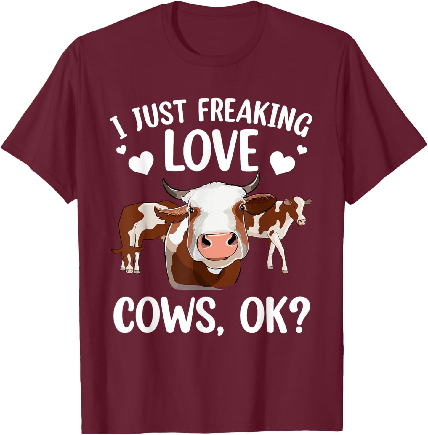 Cool Cows Women Cow Lover Farmer Cattle Farm Animal T-Shirt - T-Shirt | Maroon